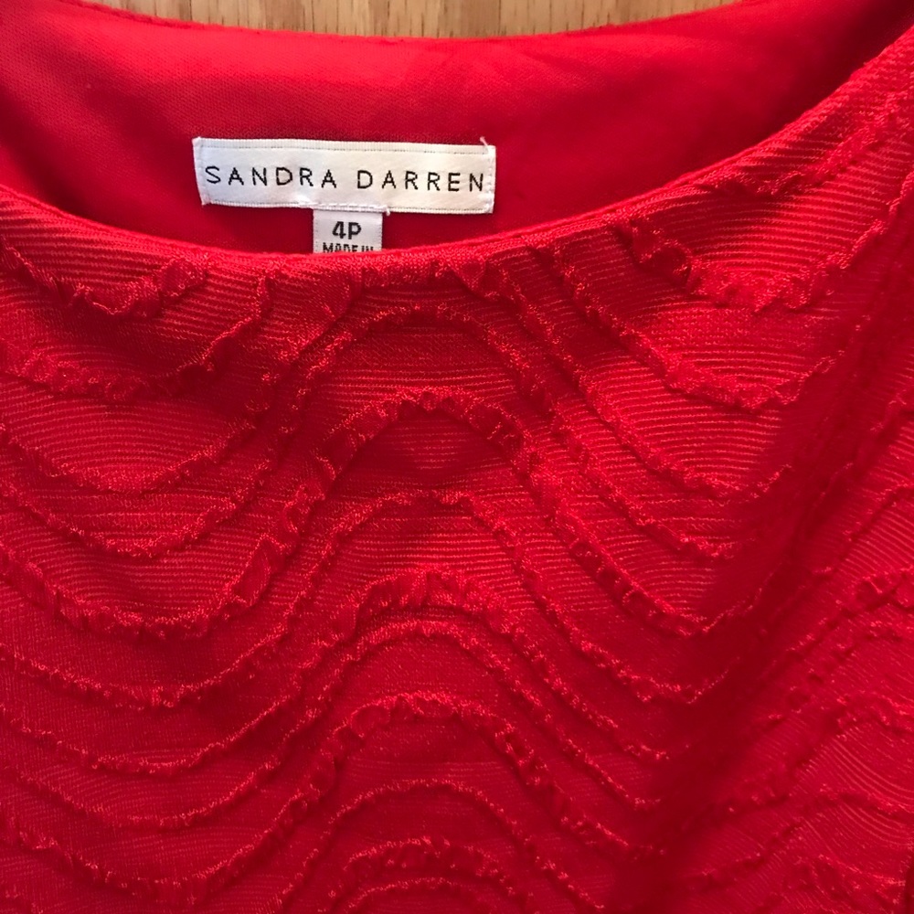 Sandra Darren red dress. Size 4P